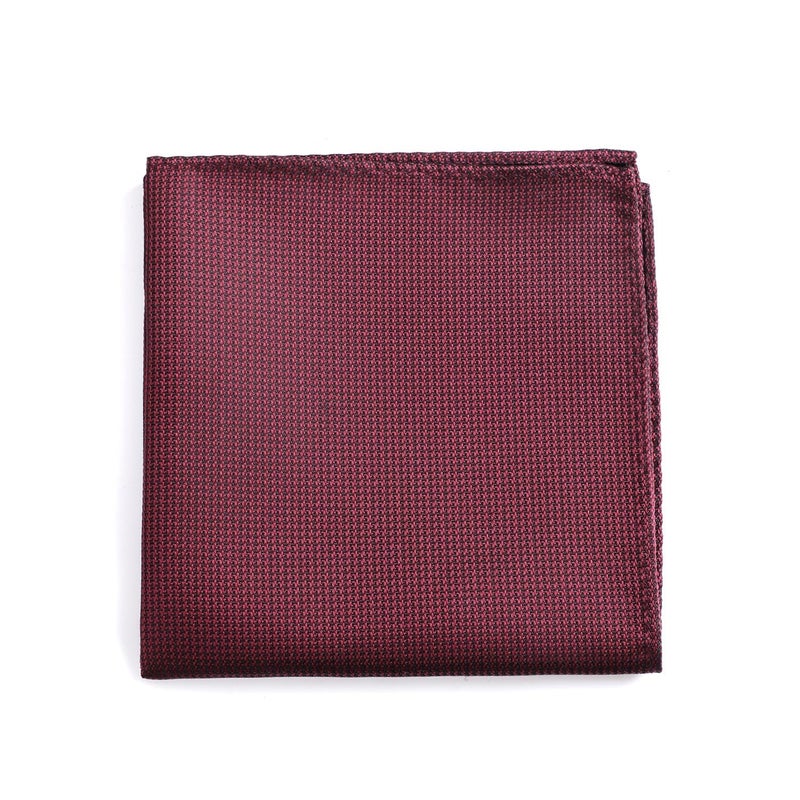 fortunatever Mens Solid Neckties,Burgundy Red Ties For Men With Pocket Square+Gift Box,58"Ã—3.35" - Image 4